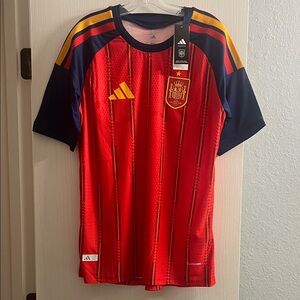 Adidas Kids Red and Navy Soccer Jersey
